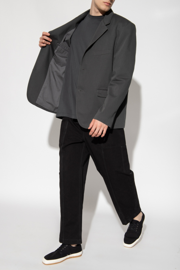 【関税込み】LEMAIRE ブラウン リラックスフィット ジーンズ LEMAIRE straight-leg wool-blend Trousers | Brown | FARFETCH